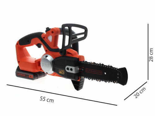 Αλυσοπρίονο Μπαταρίας 18V 2.0Ah Λάμα 20cm Σετ Διαστάσεις